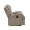 Patsy 38 Inch Manual Recliner Rocker Chair, Brown Microfiber, Tufted Back