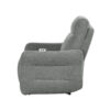 150220266991d5eecb8b4.jpeg Eddie 38 Inch Power Lay Flat Recliner Chair, Gray Chenille, Power Headrest