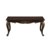 Croy 48 Inch Coffee Table, Rectangular Top, Cabriole Legs, Cherry Brown