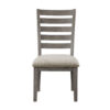 150220266991d6ae09f66.jpeg Trea 23 Inch Side Dining Chairs Set of 2, Ladder Back, Gray, Beige Cushioned Seat