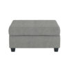 150220266991d6b932381.jpeg Aston 33 Inch Ottoman, Light Gray Microfiber, Interior Storage, Solid Wood