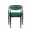 150220266991d6e3988e9.jpeg Kenny 21 Inch Dining Chairs Set of 2, Green Fabric, Foam Padded, Gold and Black Metal