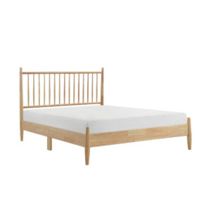 150220266991d6e85396e.jpeg Lika Full Platform Bed, Vertical Slatted Headboard, Natural Brown Wood