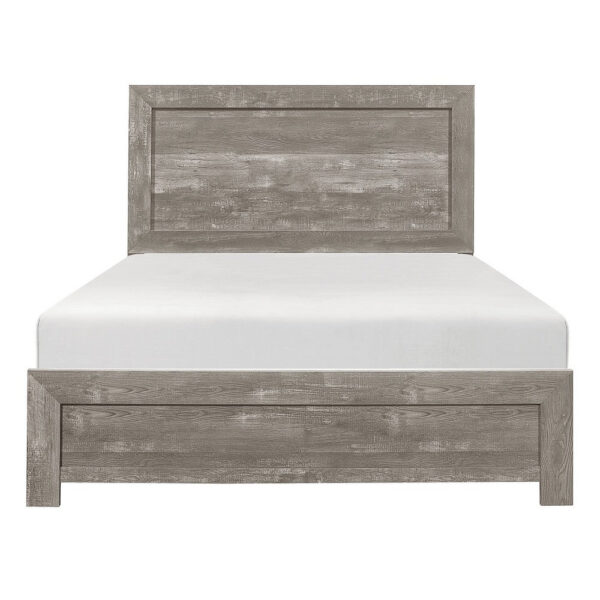 150220266991d72583e6c.jpeg Eby Full Size Bed, Rustic Farmhouse Style, Gray Finish Wood Veneer