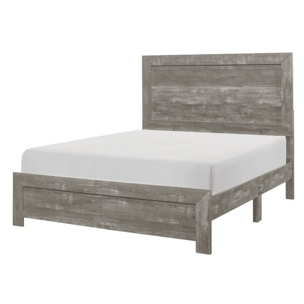 150220266991d72719aea.jpeg Eby Full Size Bed, Rustic Farmhouse Style, Gray Finish Wood Veneer