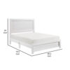 Eby Full Size Bed, Rustic Farmhouse Style, White Finish Wood Veneer