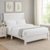 Eby Full Size Bed, Rustic Farmhouse Style, White Finish Wood Veneer