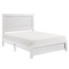 Eby Twin Size Bed, Rustic Farmhouse Style, White Finish Wood Veneer