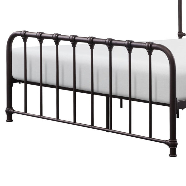 150220266991d7c8cae4d.jpeg Ethan Twin Size Metal Bed, Bronze Spindle Design, Heavy Duty Slat Support