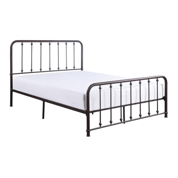 150220266991d848c8f84.jpeg Ken King Size Metal Bed, Ball Accents on Vertical Slats, Antique Bronze