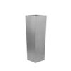 Zeny 48 Inch Tall Planter Vase with Hidden Insert, Tapered Barrel, Silver