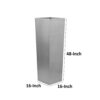 Zeny 48 Inch Tall Planter Vase with Hidden Insert, Tapered Barrel, Silver