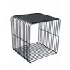 Reo 16 Inch Side End Table, Waterfall Black Metal Wire Frame