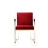 150220266991d98a437e7.jpeg Boly 22 Inch Dining Side Chair Armchair, Maroon Velvet, Gold Steel Frame