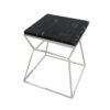 150220266991d99310c6d.jpeg Lio 18 Inch Side End Table, Black Marble Top, Silver Open Hourglass Frame