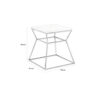 150220266991d997f2f20.jpeg Lio 18 Inch Side End Table, Black Marble Top, Silver Open Hourglass Frame