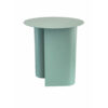 Rati 19 Inch Side End Table with Magazine Rack, Round Top, Green Finish