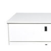 Ida 60 Inch TV Entertainment Console, Drawer, Pull Down Door, White Lacquer