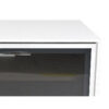 Ida 60 Inch TV Entertainment Console, Drawer, Pull Down Door, White Lacquer