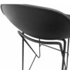 Bert 30 Inch Barstool Chair Set of 2, Low Back, Geometric Black Metal
