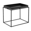 150220266991da712fbf7.jpeg Bixy 24 Inch Side End Table, Black Tray Top, Open Cubic Metal Frame
