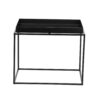 150220266991da72b98df.jpeg Bixy 24 Inch Side End Table, Black Tray Top, Open Cubic Metal Frame