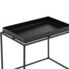 150220266991da742ebae.jpeg Bixy 24 Inch Side End Table, Black Tray Top, Open Cubic Metal Frame