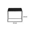 150220266991da77361e3.jpeg Bixy 24 Inch Side End Table, Black Tray Top, Open Cubic Metal Frame