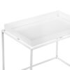 150220266991da7c76af5.jpeg Bixy 24 Inch Side End Table, White Tray Top, Open Cubic Metal Frame