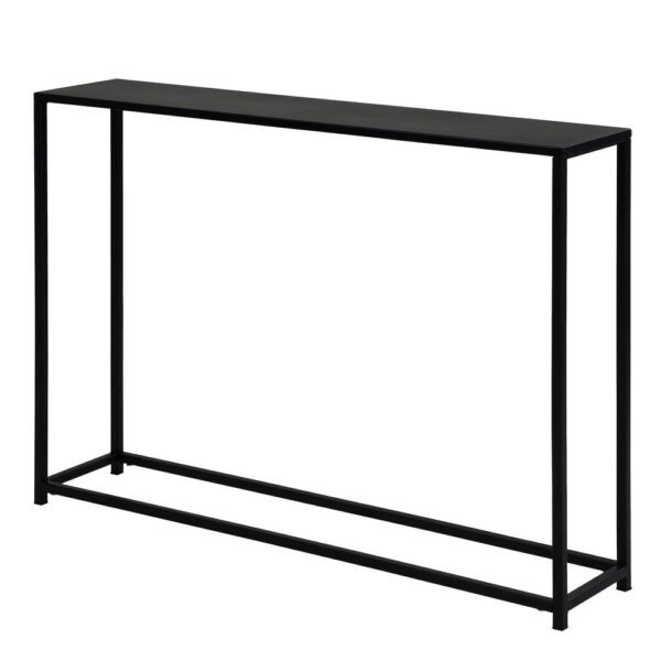 150220266991da950819f.jpeg Eme 38 Inch Console Sofa Table, Rectangular Top, Modern Black Metal Frame