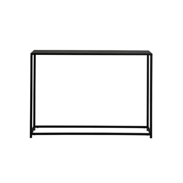 150220266991da9680e31.jpeg Eme 38 Inch Console Sofa Table, Rectangular Top, Modern Black Metal Frame