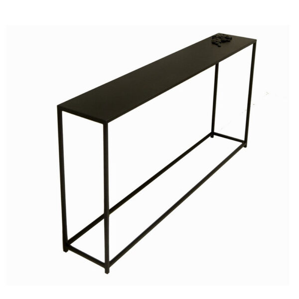 150220266991daa34f4c8.jpeg Eme 56 Inch Console Sofa Table, Rectangular Top, Modern Black Metal Frame