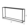 150220266991daa4df7f6.jpeg Eme 56 Inch Console Sofa Table, Rectangular Top, Modern Black Metal Frame