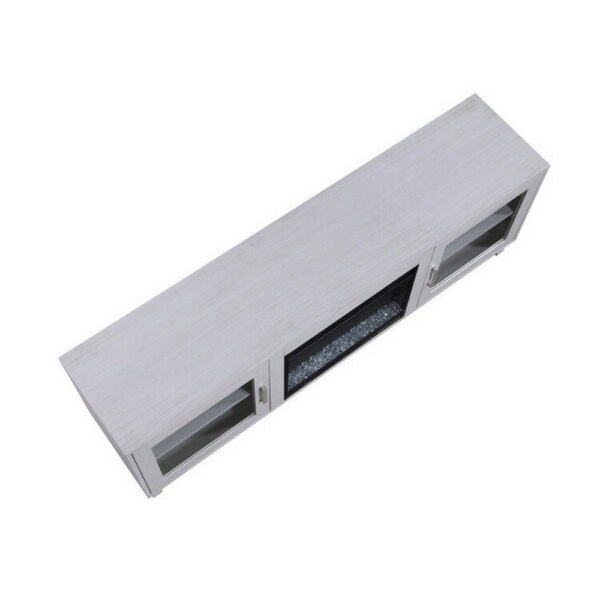 150220266991dbc7ddc78.jpeg Samy 70 Inch TV Console LED Fireplace Heater, Glass Door, White, Silver