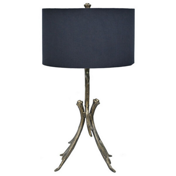 150220266991dc40547da.jpeg 31 Inch Modern Table Lamp, Black Drum Shade, Unique Gilt Base Bronze Metal