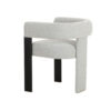 Anta Dining Chair, Curved Modern Art Style, Light Gray Polyester Blend