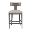 150220266991dd2a30faa.jpeg Cid Sten 27 Inch Counter Height Chair, T Shape Back, Soft Beige Linen, Gray