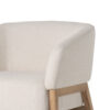 Reno Gis 33 Inch Accent Chair, Off White Fabric, Foam, Solid Wood Frame