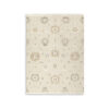 Kia 8 x 10 Large Area Rug, Handwoven Floral Patterns, Beige Brown Wool