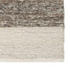 Rusy 5 x 7 Medium Area Rug, Handwoven Classic Stripes, Gray Polyester