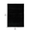 Stebin 8 x 10 Large Area Rug, Shag Style Abstract Design Black Polyester