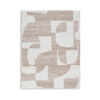 Jimmy 8 x 10 Area Rug, Abstract Pattern Polyester, Cotton Back, Beige Brown
