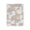 Jimmy 5 x 7 Area Rug, Abstract Pattern Polyester, Cotton Back, Beige Brown