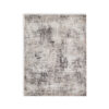 Elanor 5 x 7 Area Rug, Modern Abstract Design, Gray Polyester, Jute Backing