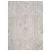 Glam 8 x 10 Area Rug, Geometric Pattern, Tufted Gray White Polyester, Wool