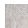 Glam 8 x 10 Area Rug, Geometric Pattern, Tufted Gray White Polyester, Wool