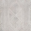 Glam 8 x 10 Area Rug, Geometric Pattern, Tufted Gray White Polyester, Wool