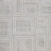 Bora 8 x 10 Area Rug, Geometric Pattern, Polyester Gray White Wool, Cotton