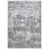 Monty 8 x 10 Area Rug, Abstract Pattern, Gray Ivory Polyester, Cotton Back