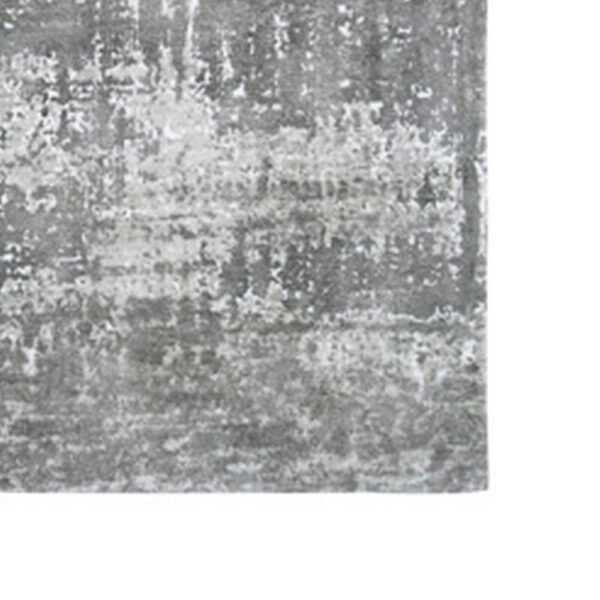 Monty 8 x 10 Area Rug, Abstract Pattern, Gray Ivory Polyester, Cotton Back